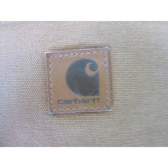 CARTHARTT Men's Brown Flannel Lined Dungaree Fit 35x30 Cotton Canvas Pants - Picture 3 of 5